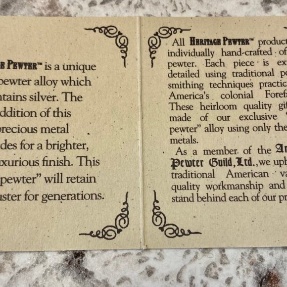 Heritage Pewter Wine Glass Pair - Pewter Hummingbirds - Picture 5 of 7